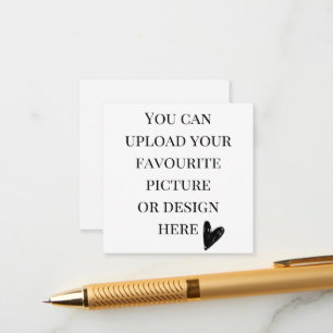 2,5" x 2,5" Einschließkarte anpassen - Quadrat Begleitkarte