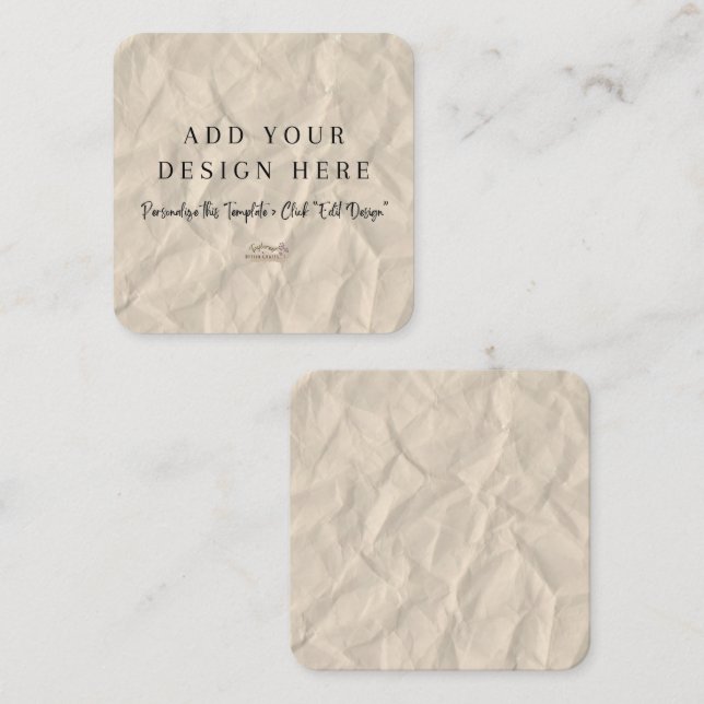 2,5" x 2,5" gerundete neutrale Verschlusskarten Begleitkarte (Vorne/Hinten)