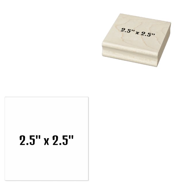 2,5" x 2,5" gummistempel (Stempel)