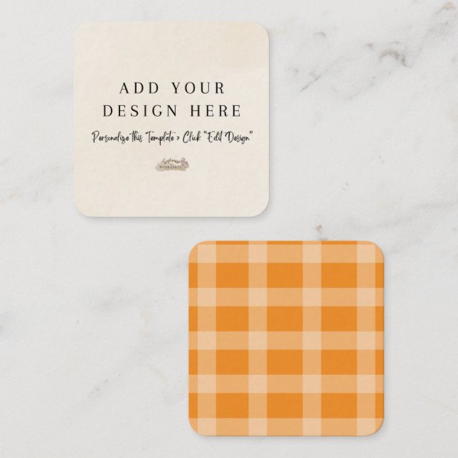 2,5" x 2,5" Rundverschlusskarten Begleitkarte (Vorne/Hinten)