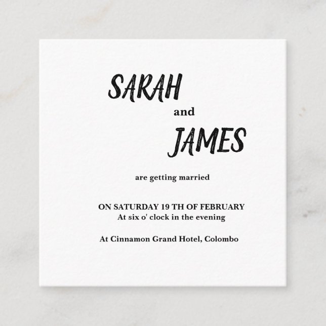 2,5" x 2,5" Umschließungskarte Begleitkarte (Vorderseite)