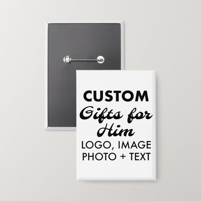 2.5" x 3.5" Button Button Abzeichen Benutzerdefini (Vorderseite/Rückseite)