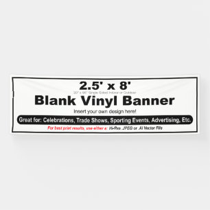 2,5' x 8' Design Ihres eigenen Banners Banner