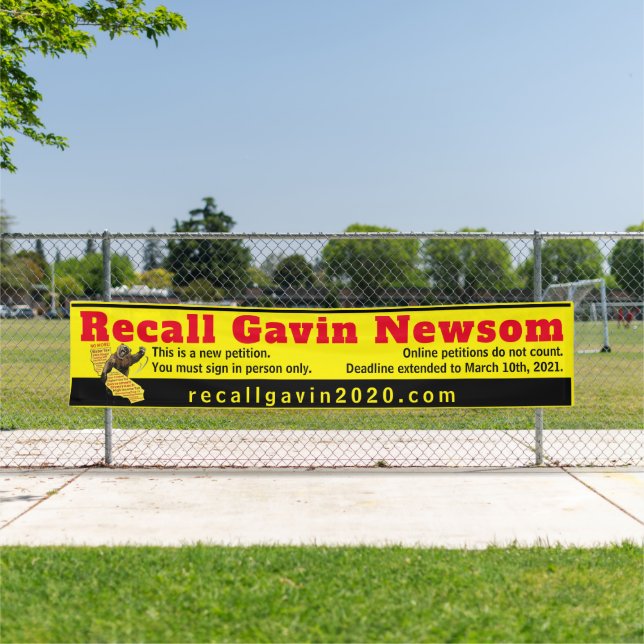 2,5ft x 12ft Recallgavin2020 Banner (größtes) (Insitu)