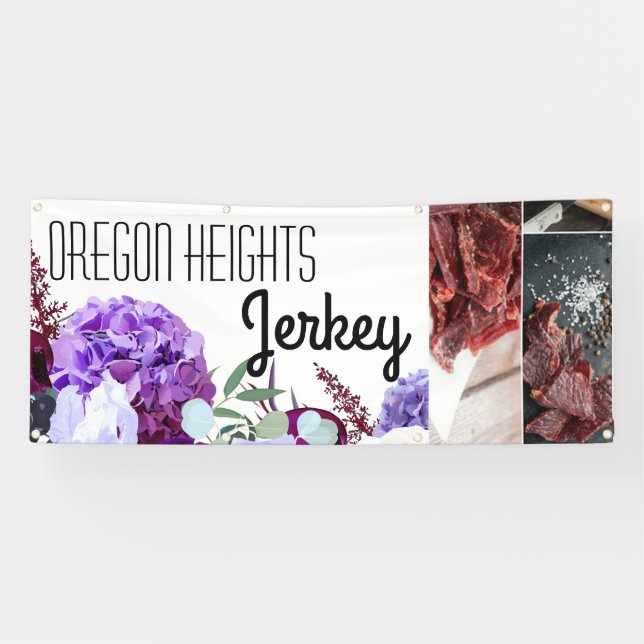 2.5'x6' Business Announction Lavender Hibiskus auf Banner (Horizontal)