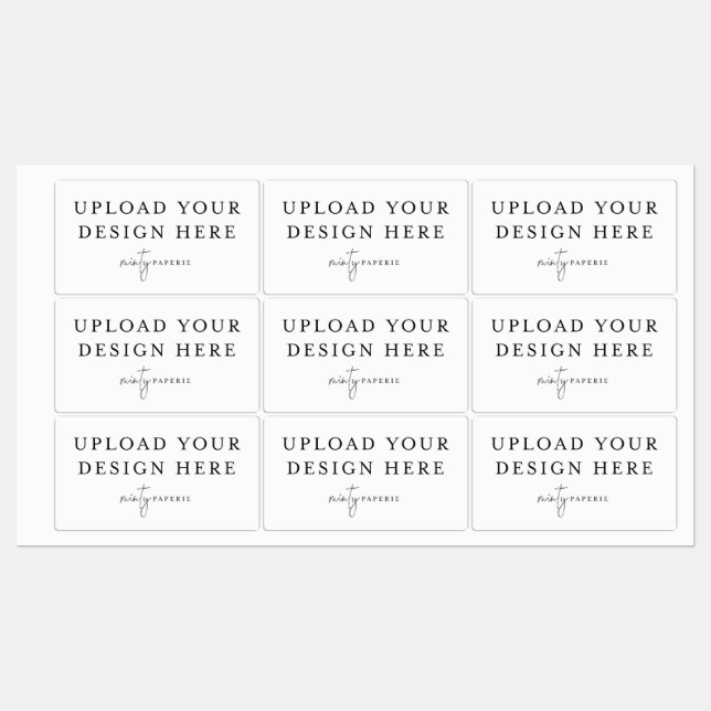 2,6" x 1,5" Rechteck Wasserdichte Vinyl-Aufkleber Etiketten (Blatt)