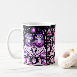 2 Ägypter mit Katzen Kaffeetasse