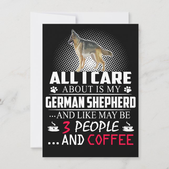 2 All I Care About Is My German Shepherd And Like  Einladung (Vorderseite)
