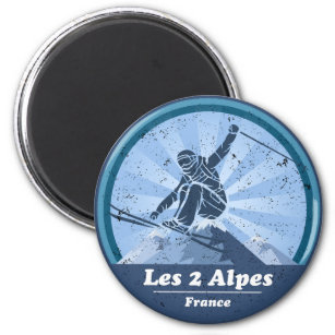2 Alpen Skistation - Ski Magnet