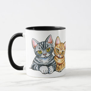 2 Amerikaner Shorthairs Tasse