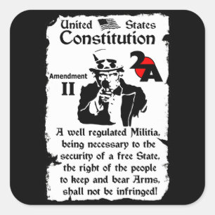 2. Änderung Quadratischer Aufkleber