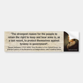 2. ÄNDERUNG QUOTE_01 THOMAS JEFFERSON AUTOAUFKLEBER
