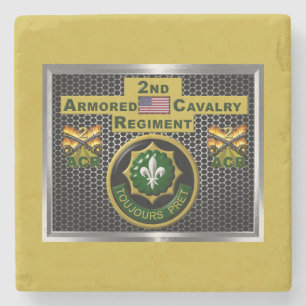 2. Armored Cavalry Regiment "Always Ready" Steinuntersetzer