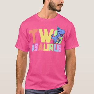 2-Asaurus 2 Jahre alter Dinosaurier Geburtstagspar T-Shirt