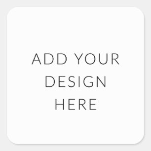 2" Aufkleber auf der quadratischen Seite