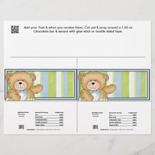 2 Baby Bear Dusche Bar Wrappers Gastgeschenke