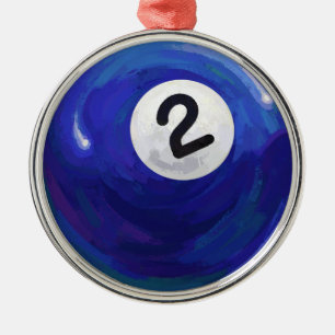 2 Ball Silbernes Ornament