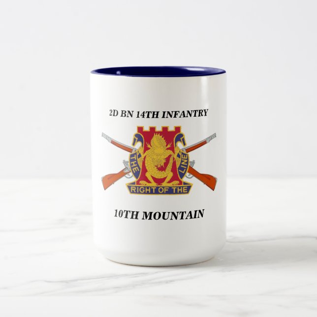 2. BATAILLON-14. INFANTERIE-10. GEBIRGSTasse Zweifarbige Tasse (Mittel)