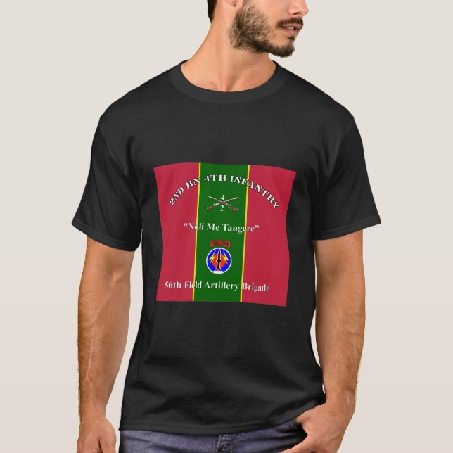 2. Bataillon 4. Infanterie 56. Fa Brigade Print T-Shirt (Vorderseite)
