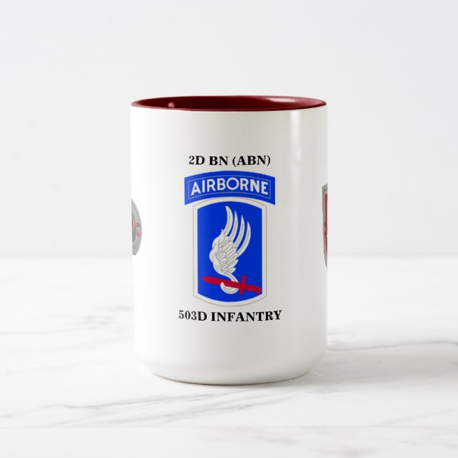 2. BATAILLON-503. INFANTERIE-TASSE ZWEIFARBIGE TASSE (Mittel)
