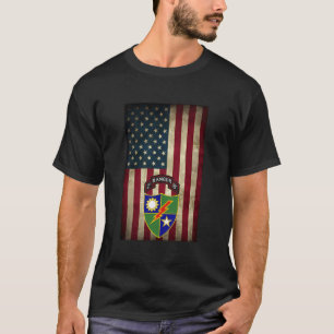 2. Bataillon - 75. Ranger Regiment - US-Flagge T-Shirt