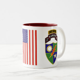 2. Bataillon - 75. Ranger w/Tab 2-Tone-Tasse Zweifarbige Tasse