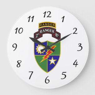 2. Bataillon - 75. Ranger w/Tab - Wall Clock Große Wanduhr