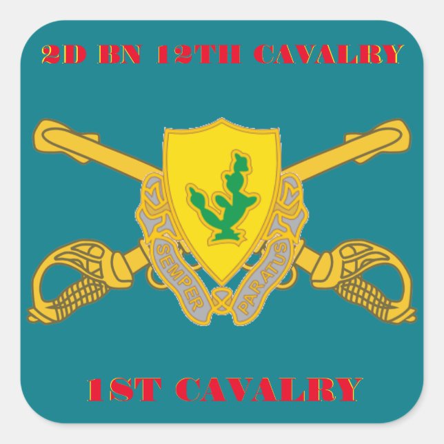 2. BATTALION 12. CAVALRY 1. CAVALRY STICKERS (Vorderseite)