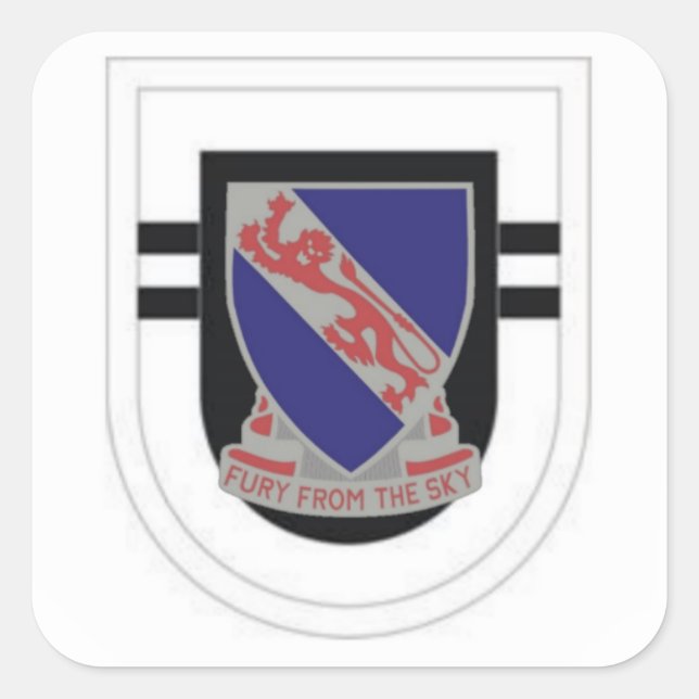 2. BATTALION 508. INFANTRIEBSFLASH/DUI-STICKER QUADRATISCHER AUFKLEBER (Vorderseite)