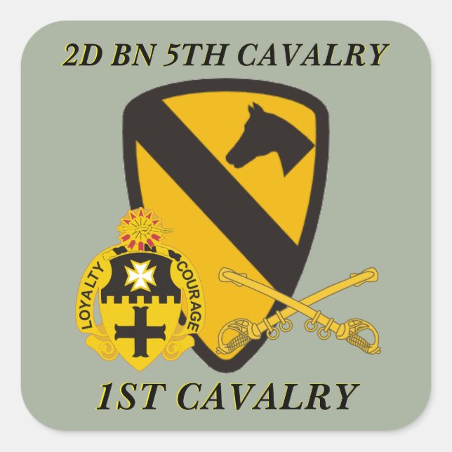 2. BATTALION 5. CAVALRY 1. CAVALRY STICKERS (Vorderseite)