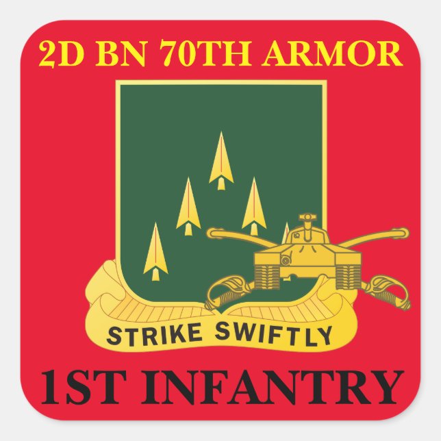 2. BATTALION 70. ARMOR 1. INFANTRY STICKERS (Vorderseite)