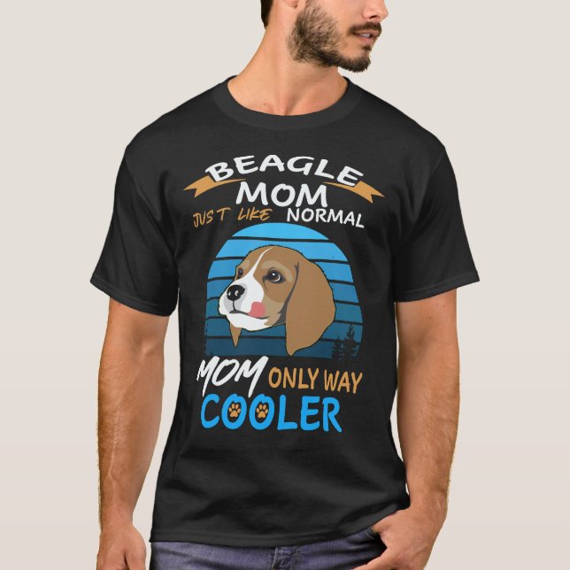 2 Beagle Mama Kühler Beagle T-Shirt (Vorderseite)