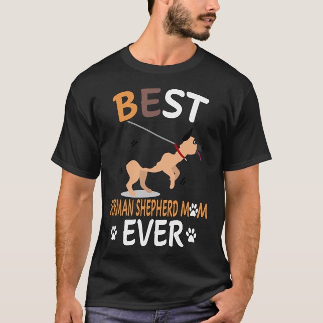 2 beste deutsche Schäferhund-Mutter überhaupt T-Shirt (Vorderseite)