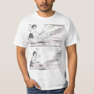 2 Bilder: Frauen fächern Flammen und verschlimmern T-Shirt