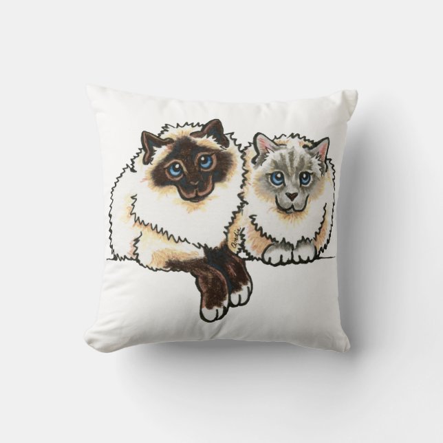 2 Birman Kissen (Vorderseite)