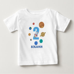 2. Birthday Solar System Planet  Baby T-shirt