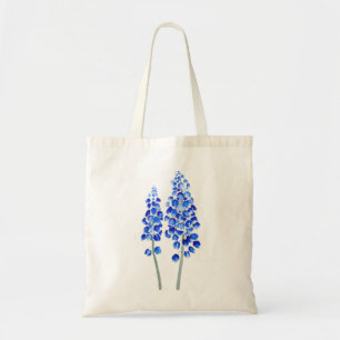 2 blaue abstrakte Traubenfarbe Tragetasche