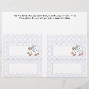 2 Blaue Babyparty-Geschenkanhänger Benutzerdefinie Flyer
