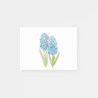 2 blaue Hyazinthen-Tinte und Aquarell