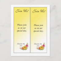 2 Blume Bouquet Save the Date Lesezeichen