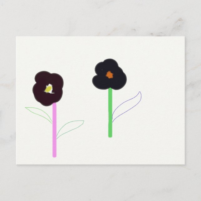 2 Blume Postkarte (Vorderseite)