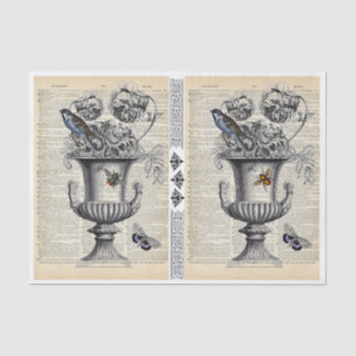 2 Blumenstäube auf einem Blatt Decoupage Tissue Pa Seidenpapier