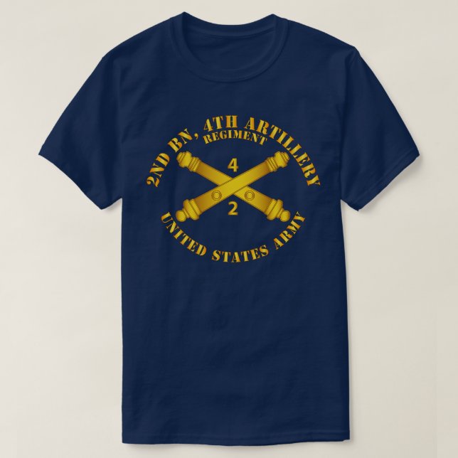 2. Bn 4. Field Artillery Regt w Künstlerisch Branc T-Shirt (Design vorne)