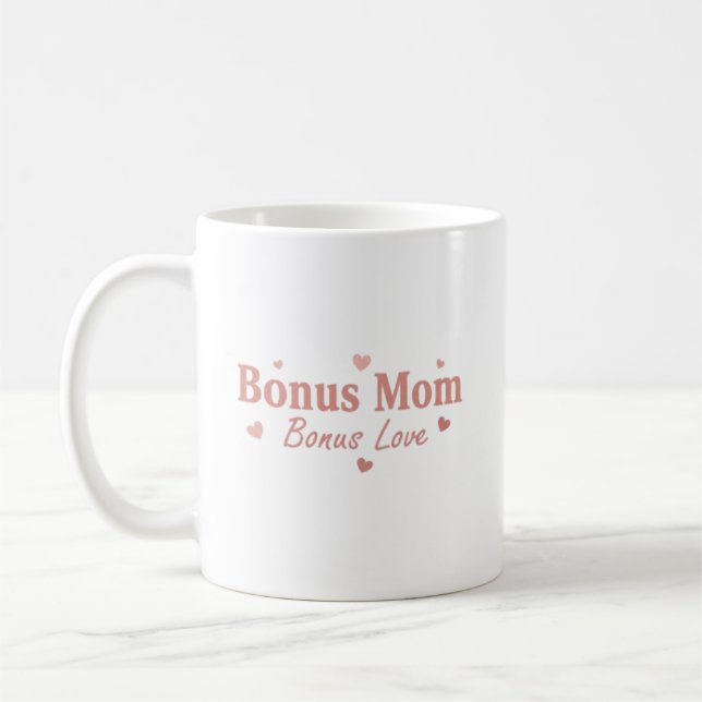 2-Boho-Mutter-Herz-Typografie-Tasse | Keramik-Kaff Kaffeetasse (Links)