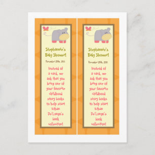 2 Buchmarken Tropischer Punch Jungle Elefant Einladungspostkarte