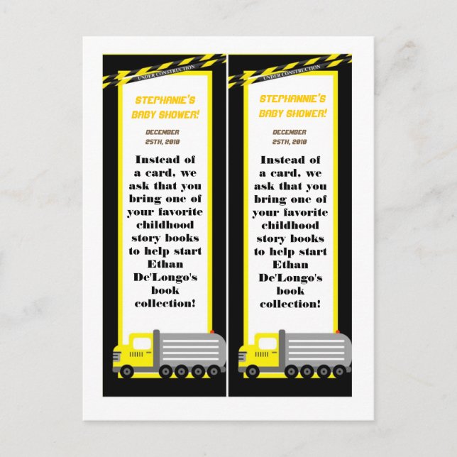 2 Buchmarkenbau Einladungspostkarte (Vorderseite)