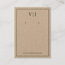 2-Buchstaben-Monogramm-Schmuck-Ohrhänger-Displayka Visitenkarte