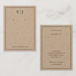 2-Buchstaben-Monogramm-Schmuck-Ohrhänger-Displayka Visitenkarte