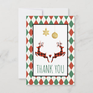 2 Christmas Deer Jumping Danke