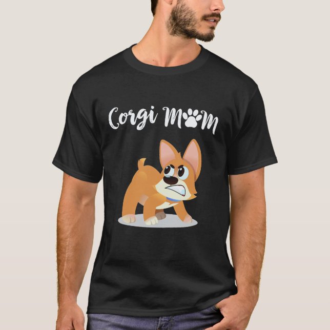 2 Corgi-Mutter Corgi T-Shirt (Vorderseite)